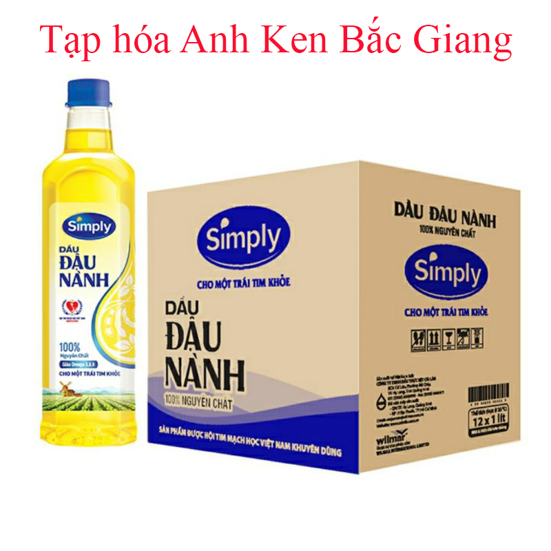 Dầu ăn simply dậu nành 1L BG
