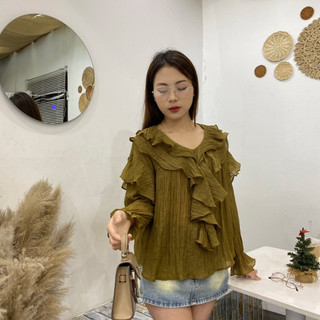 Áo Kiểu Nữ bánh bèo,Phong Cách Hàn Quốc