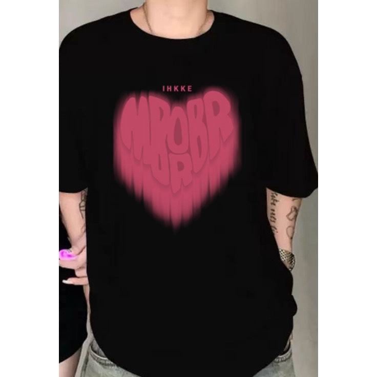 Áo Thun Đôi Nam Nữ Sơn Trái Tim Cotton Unisex Và Áo Croptop Baby NakaShop