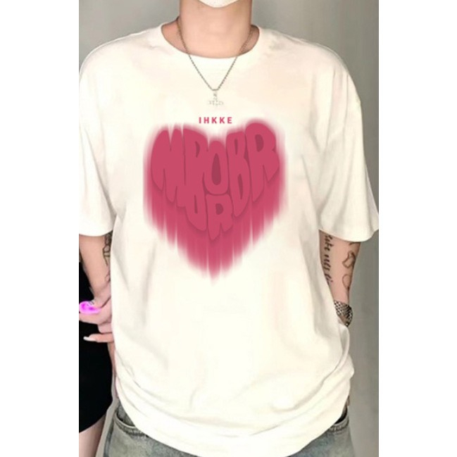 Áo Thun Đôi Nam Nữ Sơn Trái Tim Cotton Unisex Và Áo Croptop Baby NakaShop