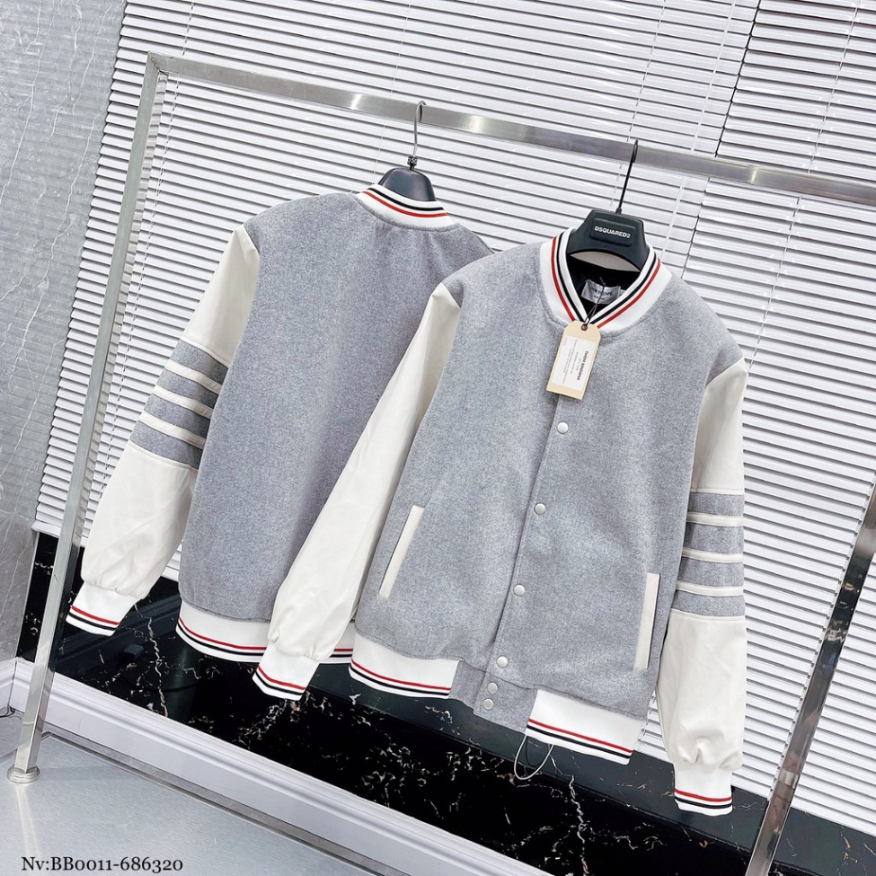 Áo Khoác Bomber Thom Nam Nữ, Viền Sọc, Aó Bomber Unisex Dầy Dặn Siêu Sịn Hot Trend 2023 NakaShop