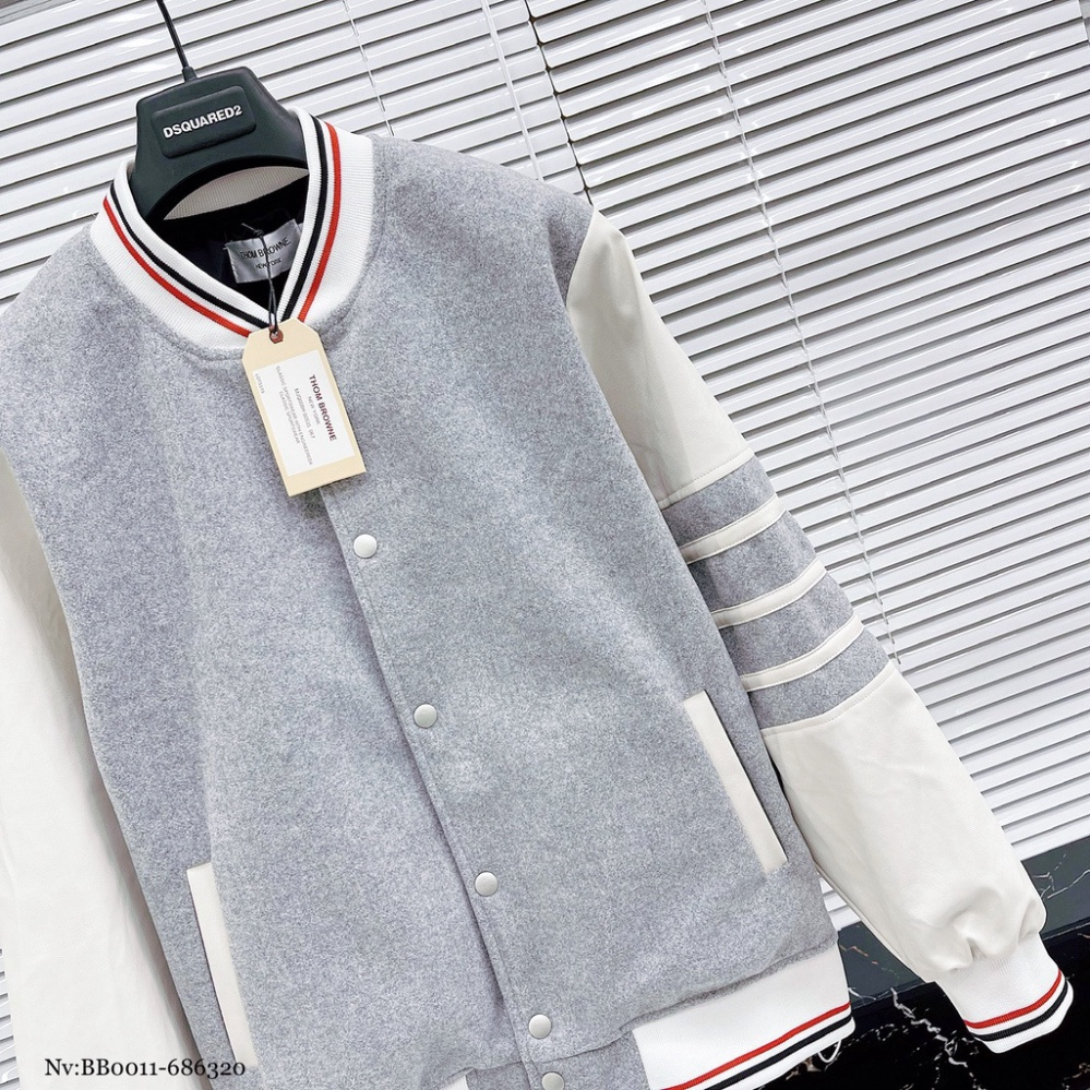 Áo Khoác Bomber Thom Nam Nữ, Viền Sọc, Aó Bomber Unisex Dầy Dặn Siêu Sịn Hot Trend 2023 NakaShop