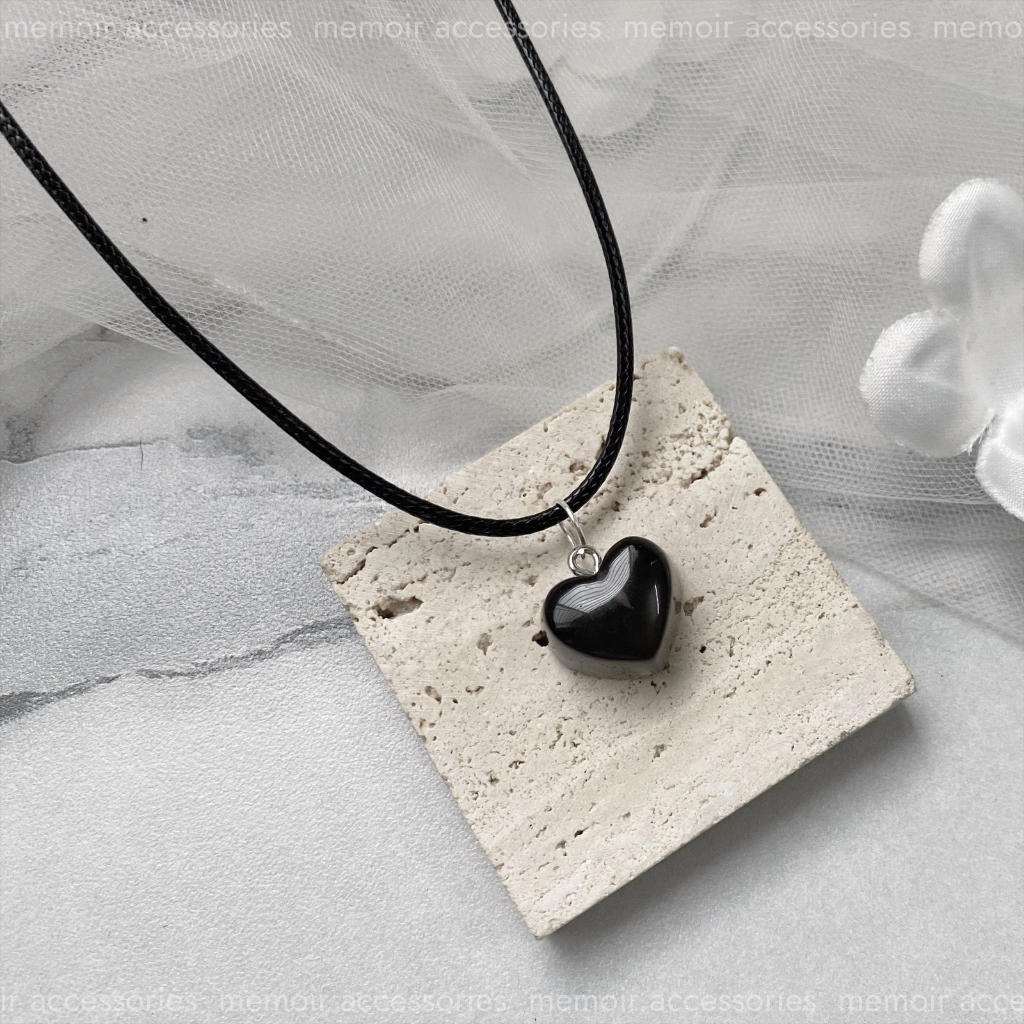 Vòng cổ dây cotton đơn giản Y2K - Memoir Accessories