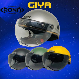 Mũ bảo hiểm nửa đầu RONA haly LUXURY gắn kính BO ngắn cao cấp