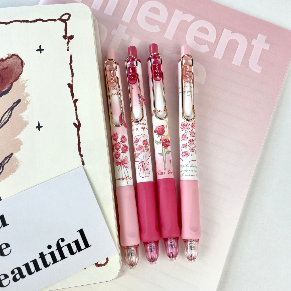 Bút gel Mura-8930 ROSE mực đen - Tiệm Bút SHIORI