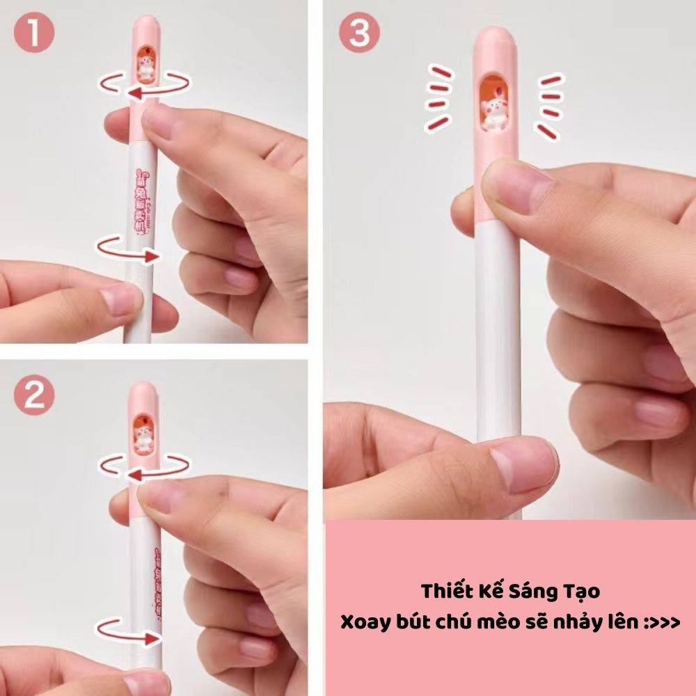 Bút gel FWXOO Happy Sumer Thỏ Gấu Thiết Kế Sáng Tạo Đáng Yêu -Tiệm Bút SHIORI