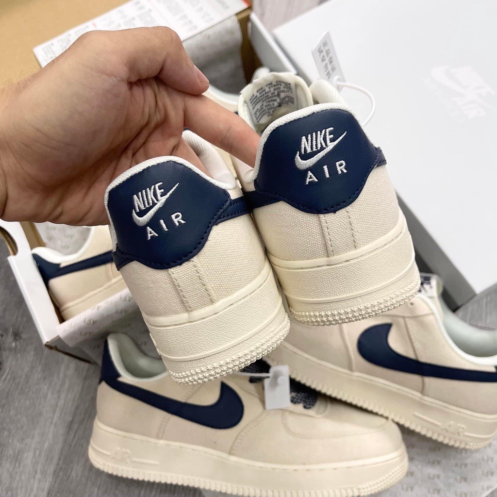 Giày _Nike Air Force 1 Canvas Navy, giày af1 Canvas bản cao cấp đế air full phụ kiện | BigBuy360 - bigbuy360.vn