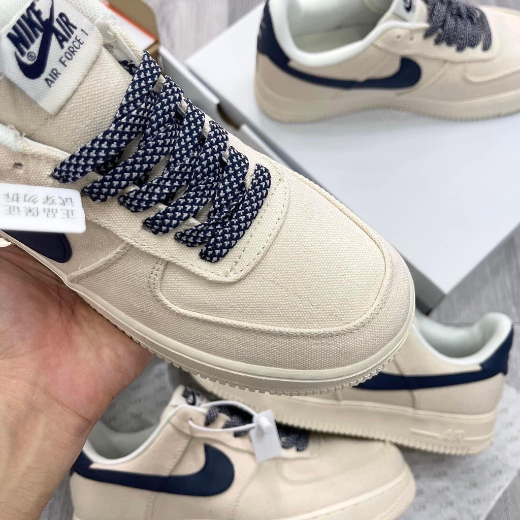 Giày _Nike Air Force 1 Canvas Navy, giày af1 Canvas bản cao cấp đế air full phụ kiện | BigBuy360 - bigbuy360.vn