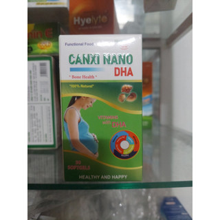 Canxi nano dha healthy and happy, hộp 30 viên