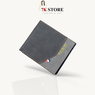 Ví nam dáng ngang fullbox có khóa kéo tặng bạn trai, bóp nam chất liệu da có hộp làm quà tặng 7K STORE VN09