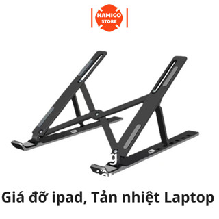 Giá Để Laptop, Giá đỡ tản nhiệt laptop máy tính macbook điểu chỉnh 7 cấp độ