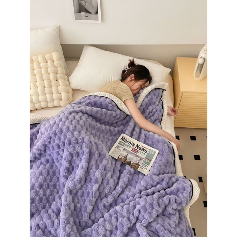 Chăn lông thỏ nhập khẩu hàng loại 1 siêu mềm mịn kích thước 2m*2m3 nặng 2 kg