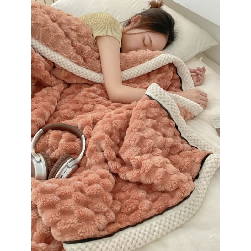 Chăn lông thỏ nhập khẩu hàng loại 1 siêu mềm mịn kích thước 2m*2m3 nặng 2 kg