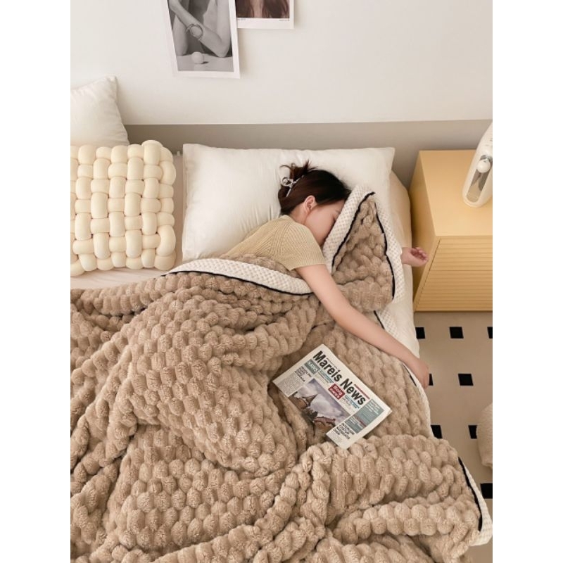 Chăn lông thỏ nhập khẩu hàng loại 1 siêu mềm mịn kích thước 2m*2m3 nặng 2 kg