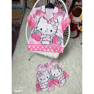 Bộ đùi  lụa xước ánh kim Cute