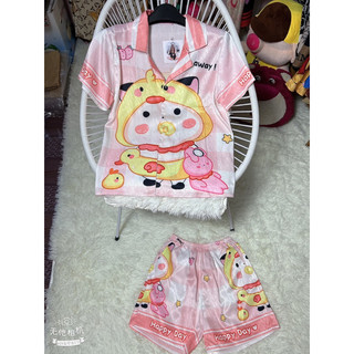 Bộ đùi  lụa xước ánh kim Cute