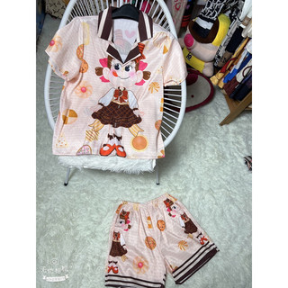 Bộ đùi  lụa xước ánh kim Cute