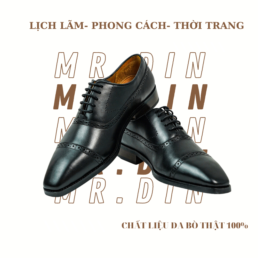 Giày Da Nam Oxford Bằng Da Mr.Din Md012