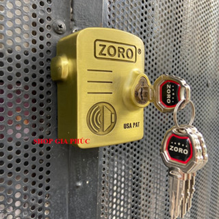 Ổ Khóa Báo Động Chụp Pát Cửa Zoro - Chống Cắt Toàn Diện, Chìa Xịn Màu Vàng, Bảo Mật Vượt Trội