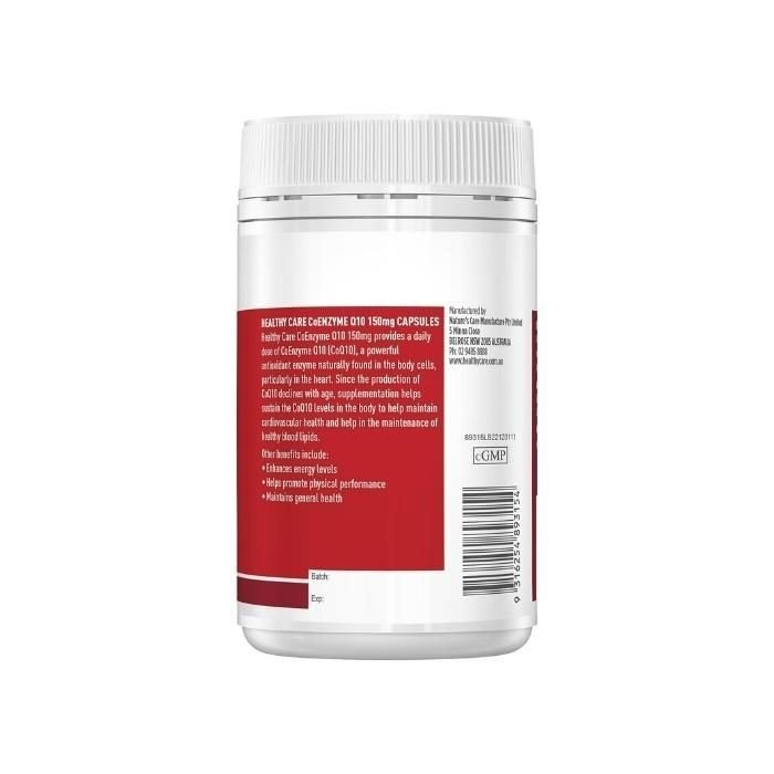 VIÊN UỐNG BỔ TIM HEALTHY CARE COENZYME Q10 150MG 100 VIÊN ÚC