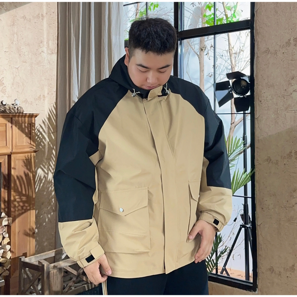 Áo Khoác Big Size Nam Revered 75kg-125kg, Áo Khoác Gió Nam Big Size Có Mũ KG1 Chống Nắng, Chống Nước Tiện Dụng,Thoải Mái