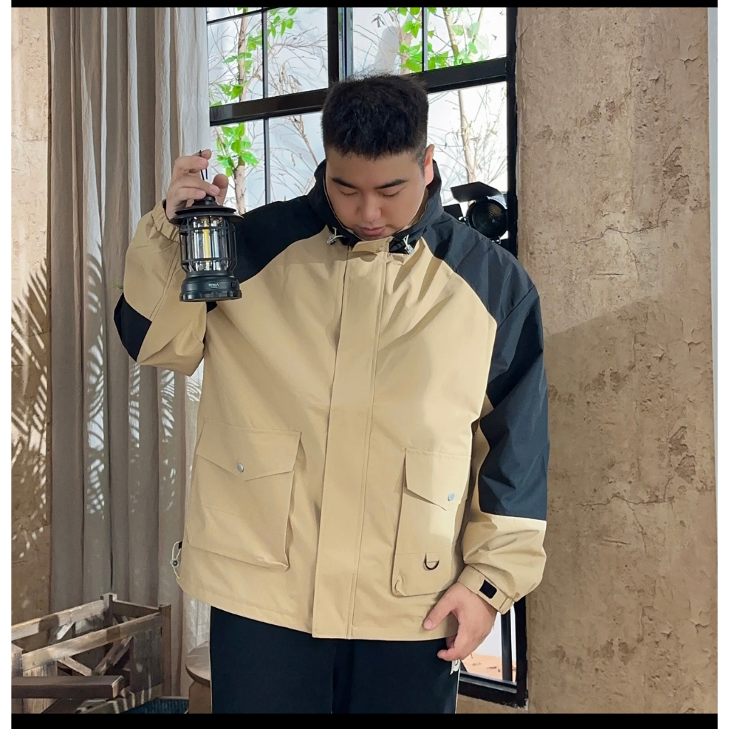 Áo Khoác Big Size Nam Revered 75kg-125kg, Áo Khoác Gió Nam Big Size Có Mũ KG1 Chống Nắng, Chống Nước Tiện Dụng,Thoải Mái
