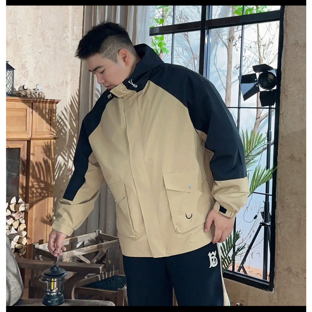 Áo Khoác Big Size Nam Revered 75kg-125kg, Áo Khoác Gió Nam Big Size Có Mũ KG1 Chống Nắng, Chống Nước Tiện Dụng,Thoải Mái