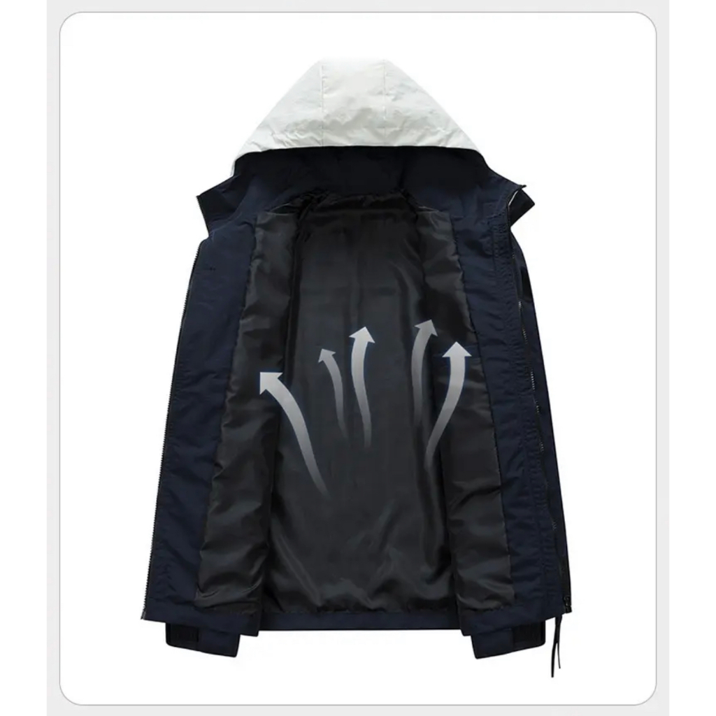 Áo Khoác Big Size Nam Revered 75kg-125kg, Áo Khoác Gió Nam Big Size Có Mũ KG1 Chống Nắng, Chống Nước Tiện Dụng,Thoải Mái