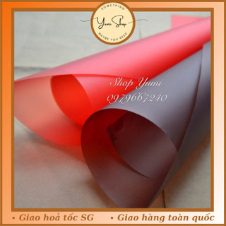 10 Tờ Giấy Kiếng Gói Hoa Tươi Không Thấm Nước Màu Trơn Giấy Nhựa Gói Hoa Phong Cách Hàn Quốc