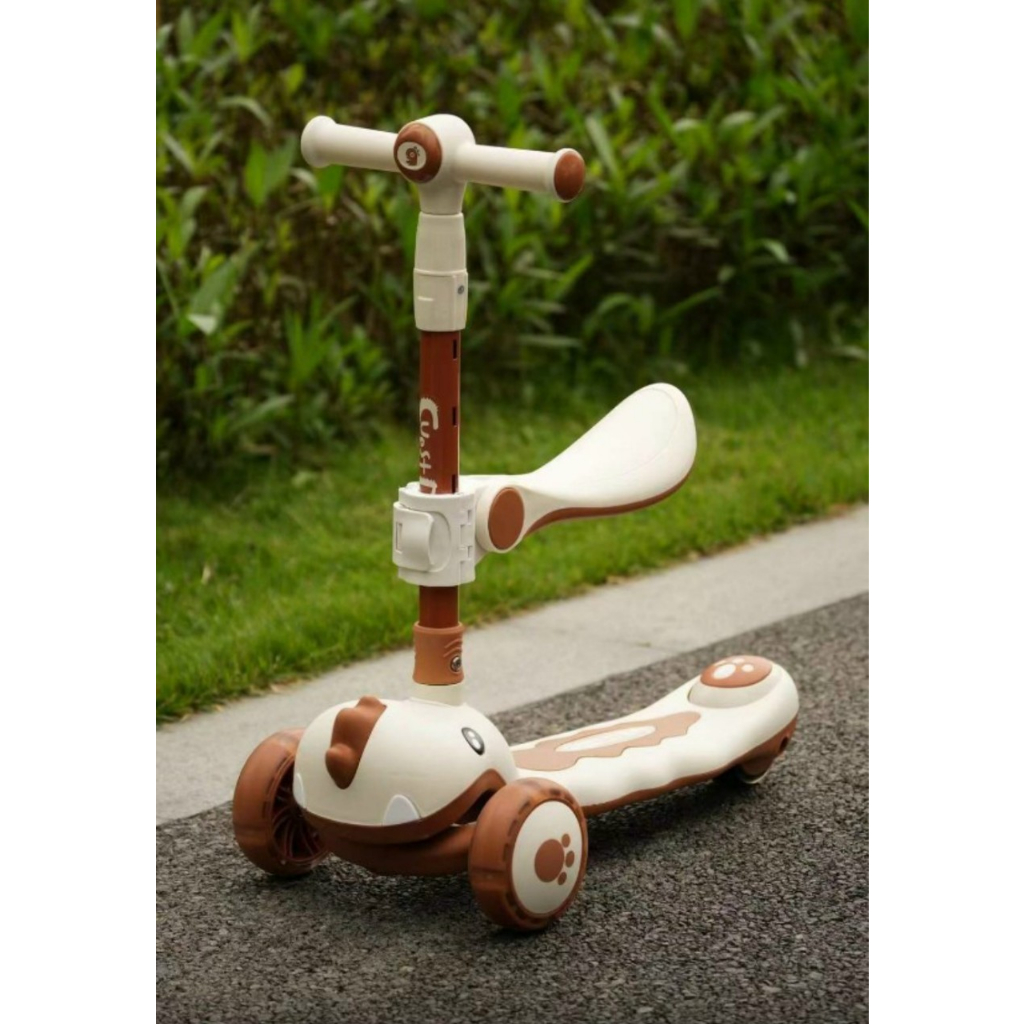 Xe trượt ngồi hình khủng long có đèn và phát nhạc theo sở thích của bé