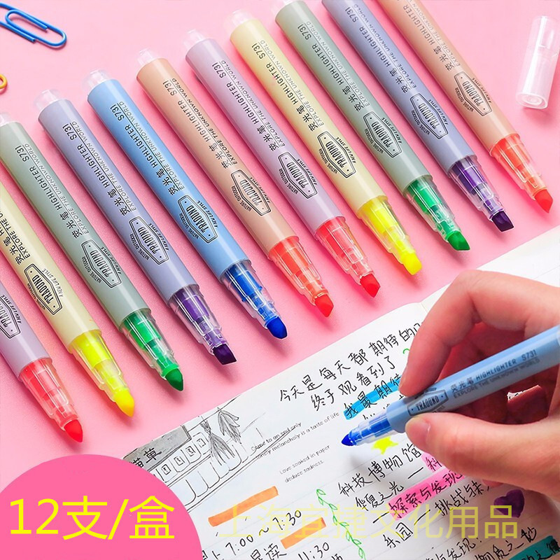 Bút Highlight Deli S731 6 Màu Giá 1 Chiếc Viết Cực Mượt Êm Tay Màu Sắc Tươi Sáng