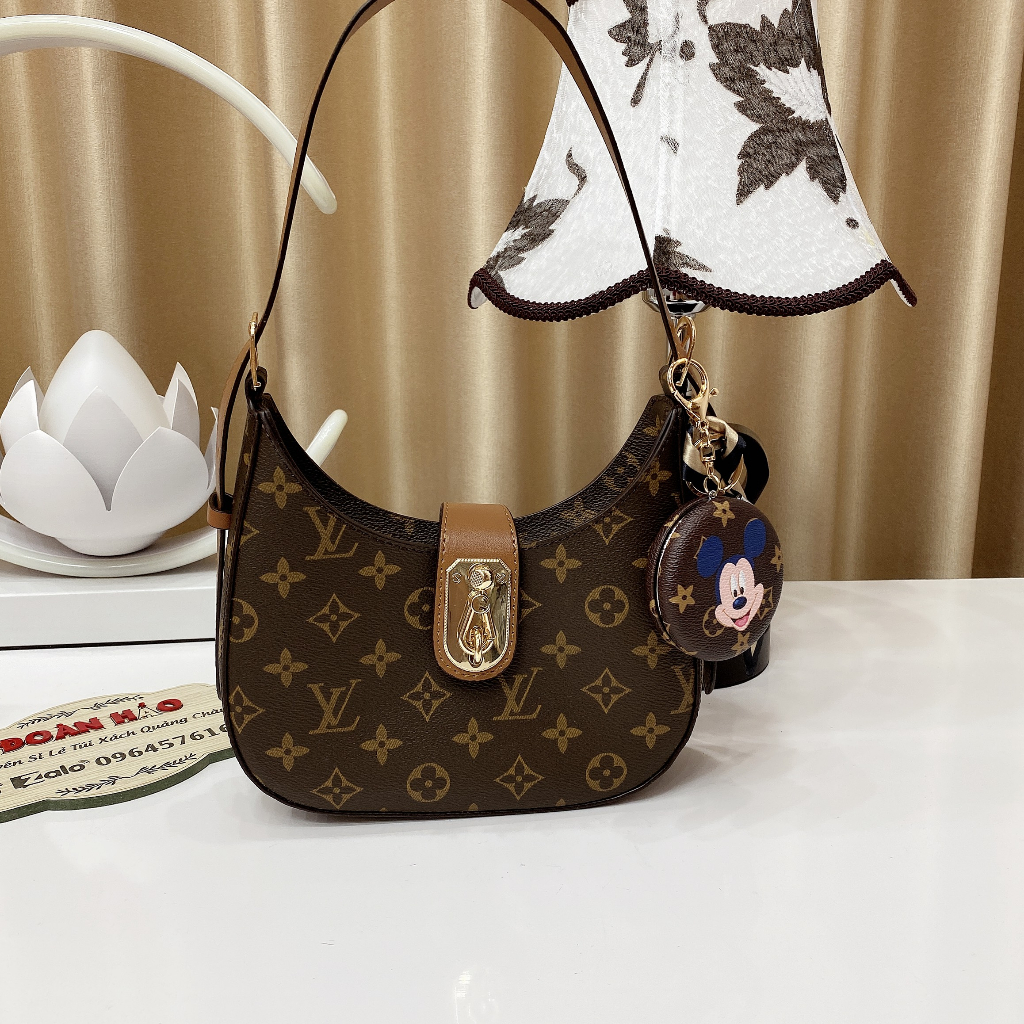 Túi kẹp nách mẫu mới có hộp tặng kèm khăn và gương thời trang bản cao cấp 2 bocx nam châm video ảnh thật MTA10/06