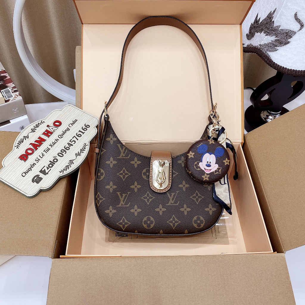 Túi kẹp nách mẫu mới có hộp tặng kèm khăn và gương thời trang bản cao cấp 2 bocx nam châm video ảnh thật MTA10/06