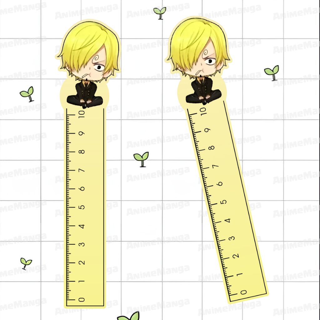 Thước Kẻ Anime One Piece Luffy In Nền Màu Thước Kẻ 10cm