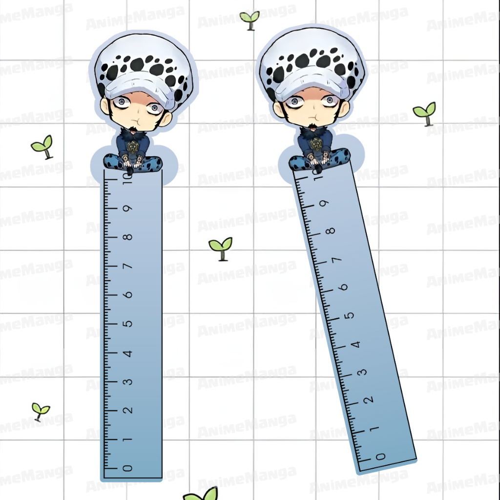 Thước Kẻ Anime One Piece Luffy In Nền Màu Thước Kẻ 10cm