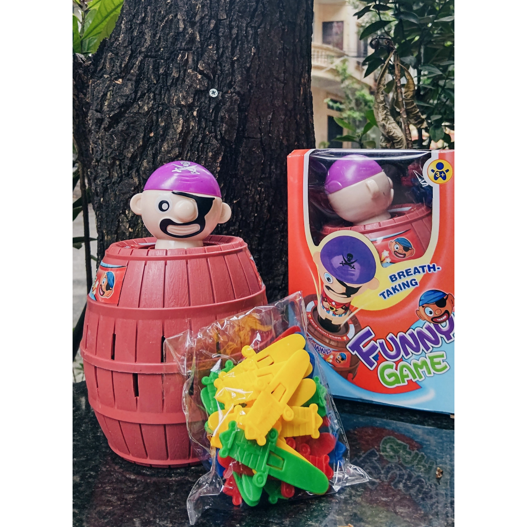 Bộ đồ chơi đâm hải tặc cỡ lớn 20cm 24 kiếm, cỡ lớn 2 in 1, đồ chơi hải tặc vui nhộn