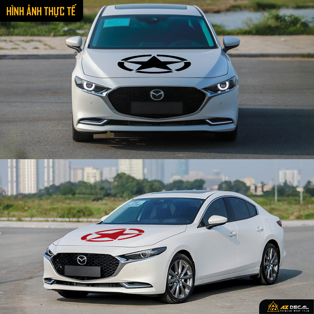 Tem Dán Nắp Capo Xe Ô Tô Xe Hơi Mẫu Ngôi Sao | TCPOT-12 | Decal Dán Nắp Capo, Sườn Xe Oto Chống Nước, Bền Màu