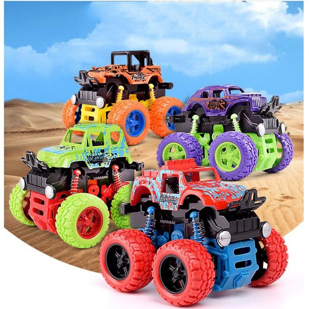Đồ chơi xe ô tô địa hình chạy đà quán tính bằng nhựa nguyên sinh an toàn, chạy rất xa và khỏe