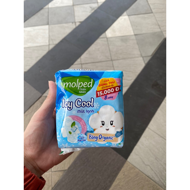 Băng Vệ Sinh Molped Thiên Nhiên Icy cool mát lạnh 8 miếng
