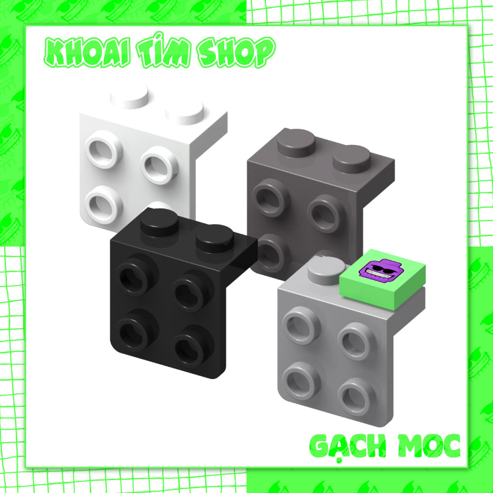 COMBO 10 Part Giá Đỡ 1x2 2x2 - Phụ Kiện Gạch MOC Tương Thích 44728