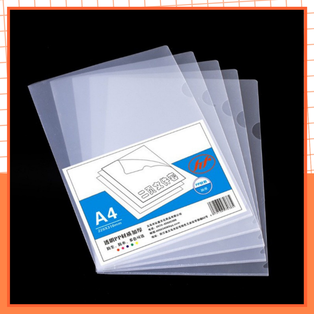 Túi Đựng Tài Liệu - Bìa Lá Văn Phòng Phẩm Trong Suốt A4 MEKI Văn Phòng Phẩm