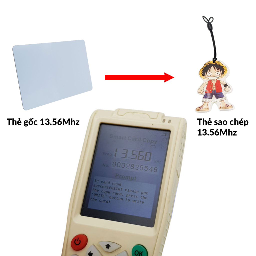 Thẻ RFID 13.56Mhz Móc Khóa Sao Chép Được