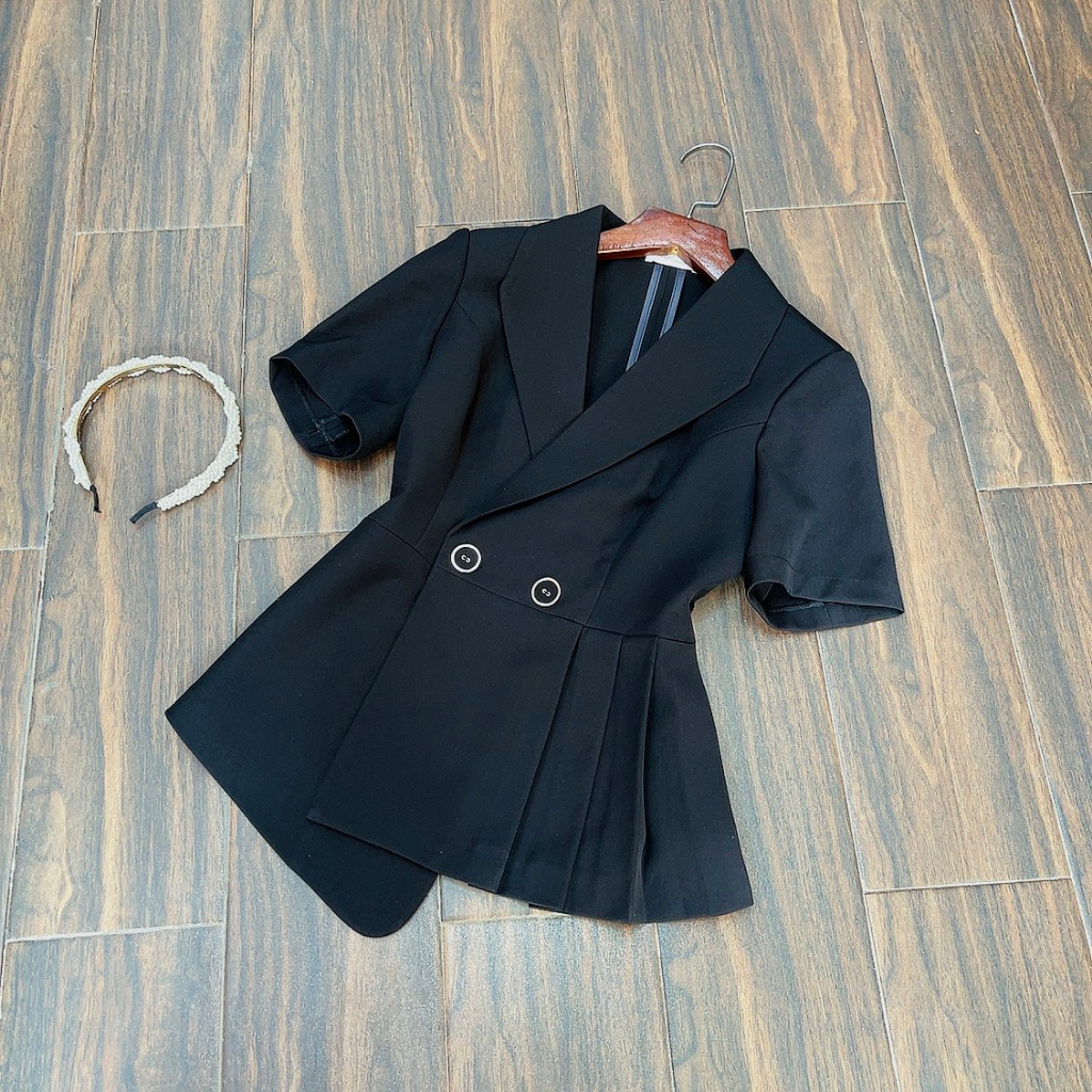 Áo vest blazer tay cộc oxatyl M38 Áo kiểu công sở cao cấp 2023 | BigBuy360 - bigbuy360.vn