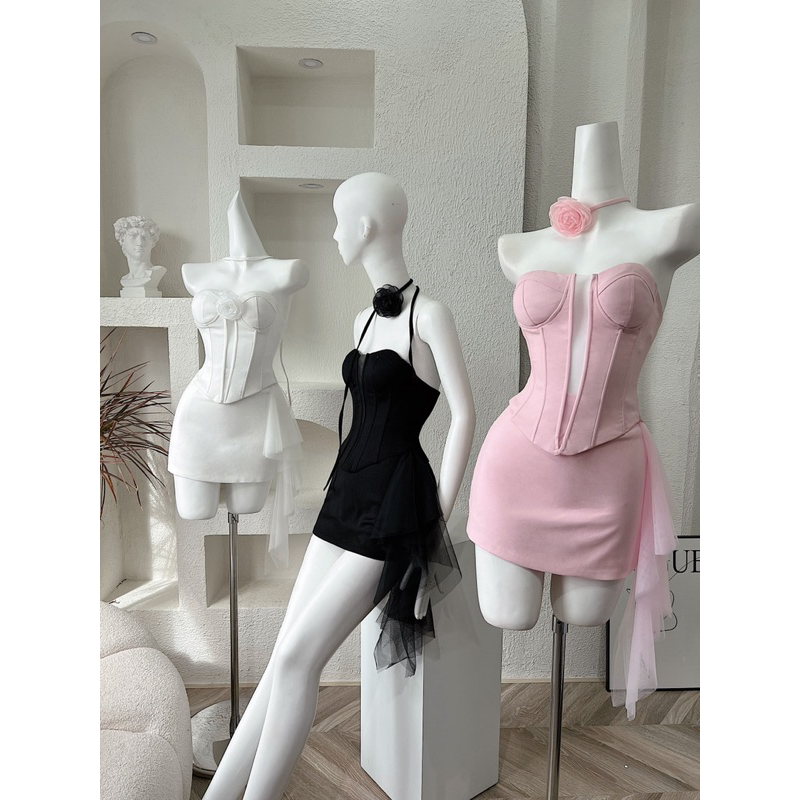 Set cúp lưới hoa y2k