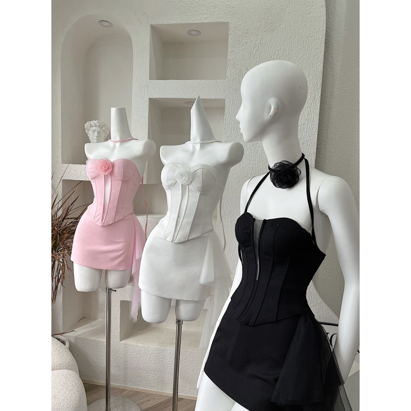 Set cúp lưới hoa y2k