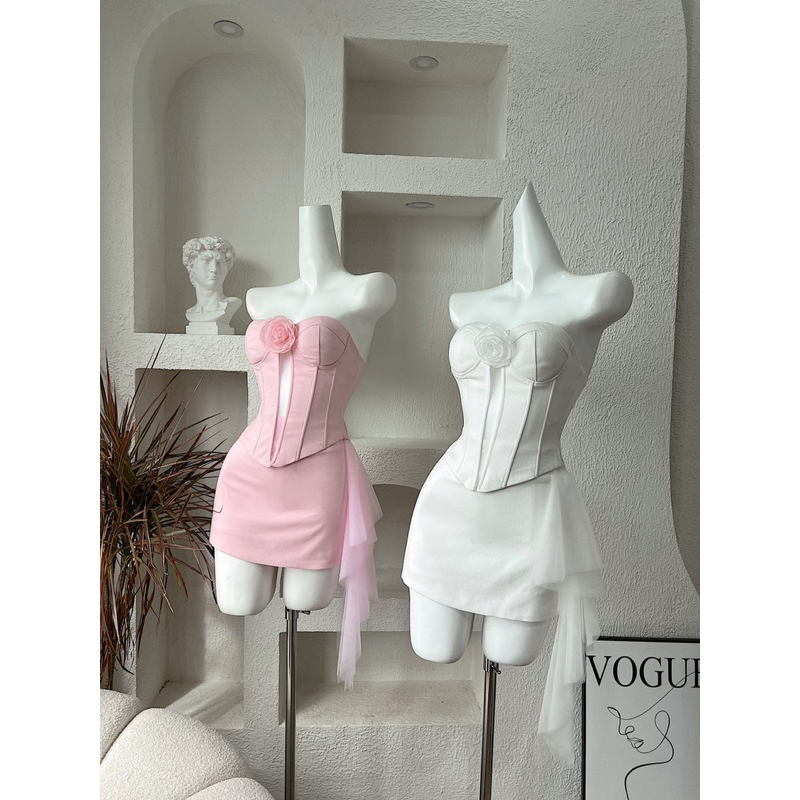 Set cúp lưới hoa y2k