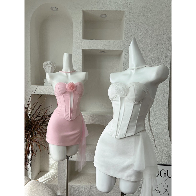 Set cúp lưới hoa y2k