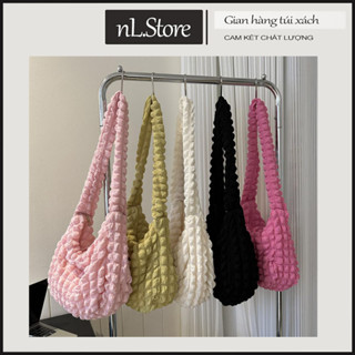 Túi xách nữ đeo chéo kẹp nách đi chơi vải nhung có khóa kéo cao cấp thời trang nl.Store V20