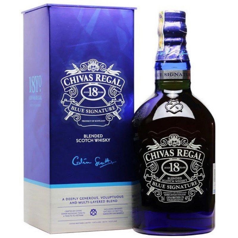 full vỏ hộp Chivas 18 blue xuất xứ Scotland