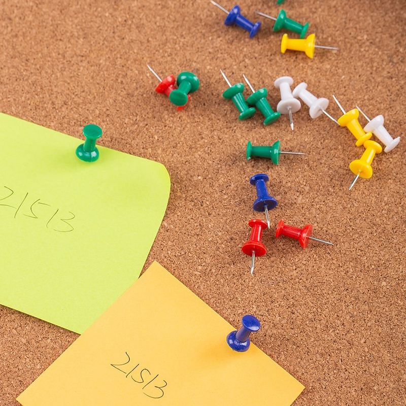 Đinh Dù Nhựa Ghim Bảng Nỉ DELI 0021 - Ghim Mũ Nhựa Màu DELI 0021